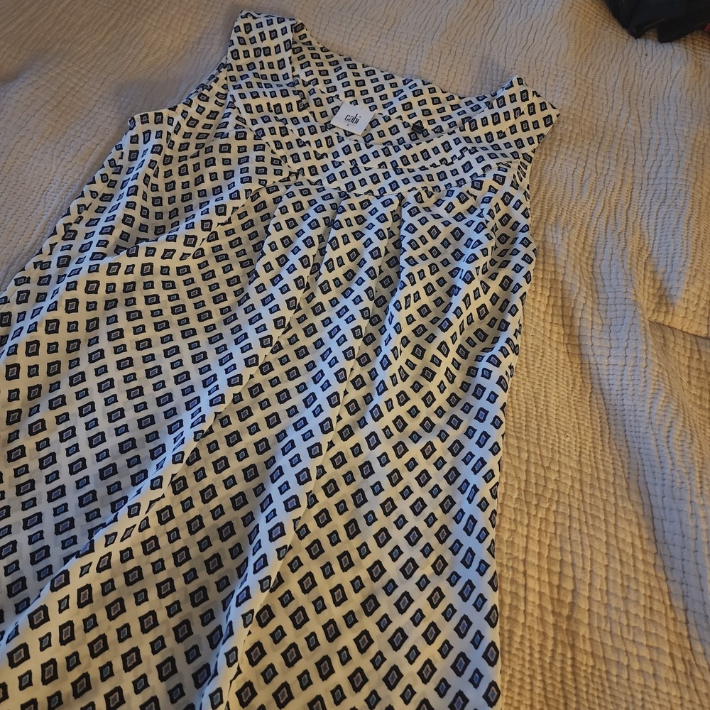 Cabri Sleeveless Dress Shirt Size Small Flowy Flirty Business Casual Lightweight